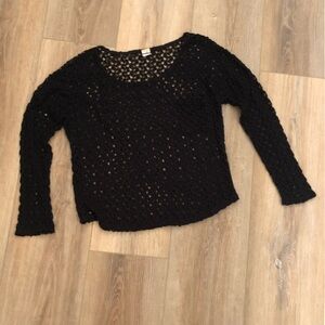 Honolua Wahine Lightweight Black Sweater Size Large